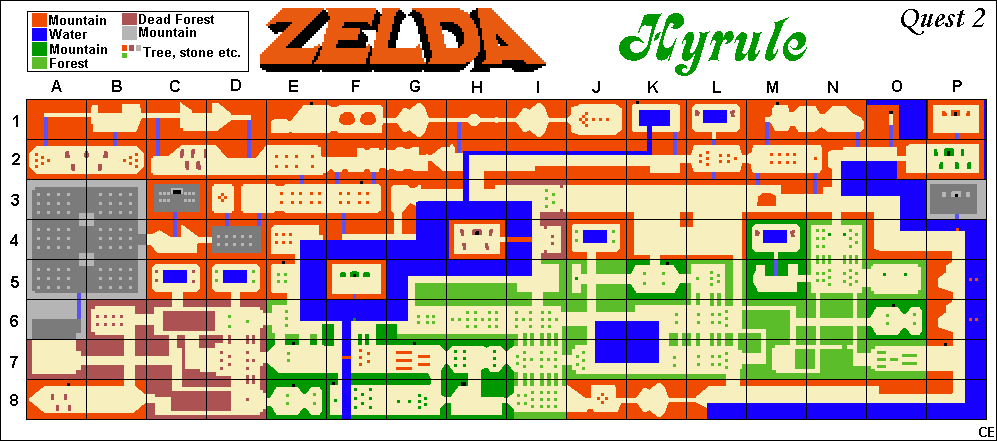 Zelda Nes Map Printable